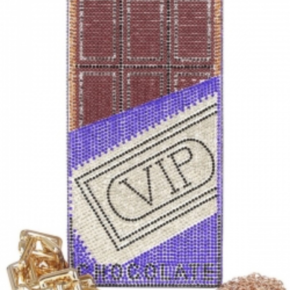 Chocolate VIP Rhinestone Crossbody Bag 6627 New